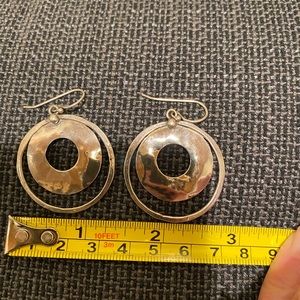 Silver drop earrings
